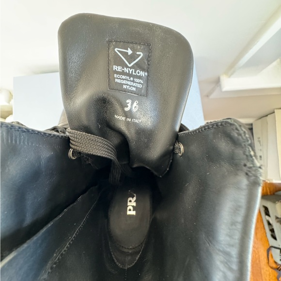 Prada Black Lace Up Boots - Picture 2 of 6